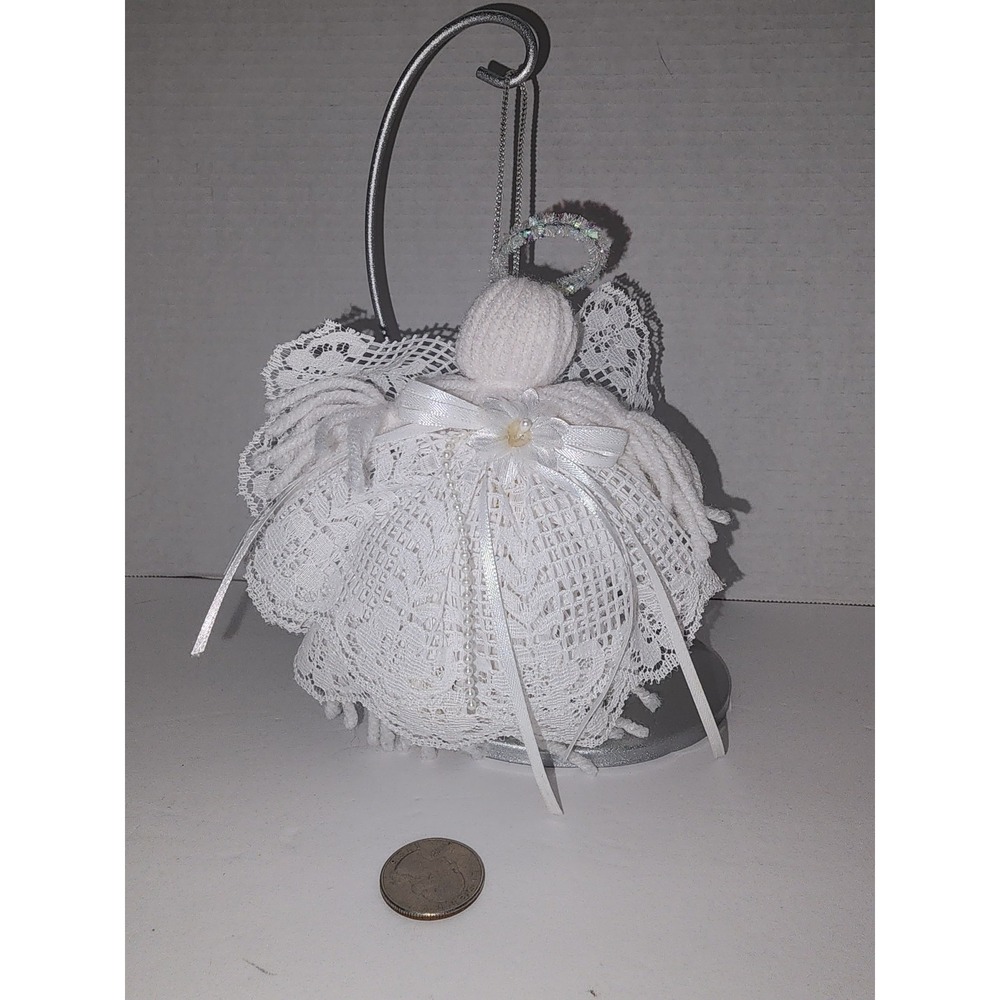 Beautiful‎ handmade yarn Angel Christmas Tree Ornament